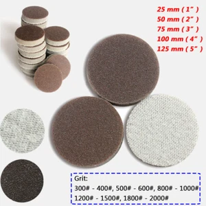 25mm-125mm Sponge Polishing Sanding Discs Hook Loop Sandpaper Red Grit 300-2000 - Picture 1 of 11