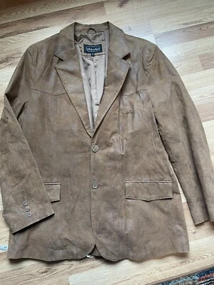 Oakridge Tan Leather Western Blazer! Size 44R! - Image 1 of 4