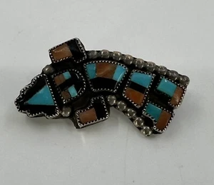 925 Zuni Intarsien Tänzerin Brosche - Bild 1 von 4