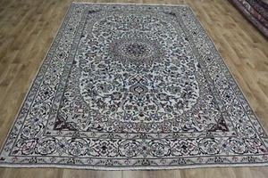 FINE PERSIAN NAIN RUG WOOL & SILK 290 x 200 CM HANDMADE RUGS ORIENTAL CARPETS - Picture 1 of 12