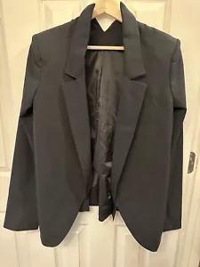 Theyskens Theory Womens Tuxedo Cut Blazer Black Size 4 Size 38 Silk Lining EUC - Picture 1 of 12