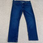 Calvin Klein Jeans Womens Size 14 35x26 Blue Denim Slim Boyfriend Stretch Fit