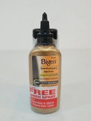 Bigen Semi Permanent Hair Color # WB3 Medium Warm Brown + SHEEN SPRAY - Image 1 of 4