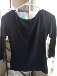 Charlotte Russe Womens' Blue Knit Top 3/4 Length Sleeves - Picture 1 of 4