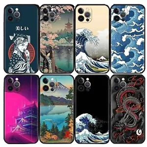 Custodia stile arte giapponese Japan Tokyo anime Allen iPhone 11 12 13 14 Pro Max - Foto 1 di 21