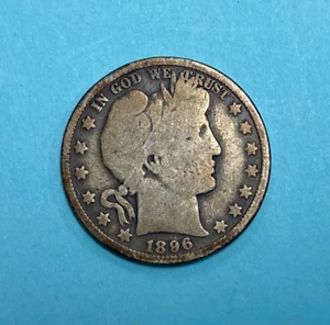 1896 O Barber Half Dollar ~ Old United States Silver Coin - Picture 1 of 7