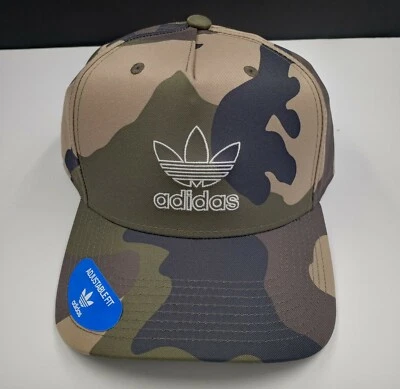 Adidas Camuflaje Snapback Sombrero Ajustable Bordado Logo Corona Alta Gorra Nuevo Foto 1 de 4