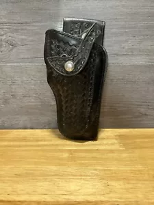 Safety Speed Black Genuine Leather Basket Weave Holster, Montebello, CA 38 (4) - Picture 1 of 8