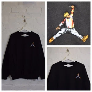 Actual Fact Biggie x Jordan Hip Hop schwarz Rundhalsausschnitt Sweatshirt Top - Bild 1 von 1