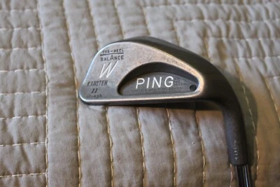 ***** PING KARSTEN II-PITCHING WEDGE-BLACK DOT -STIFF STEEL SHAFT-MENS R/H-***** - Image 1 of 4
