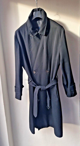 Trench nero Burberry da uomo lana taglia Euro 52
