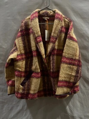 Women's Plus Size Plaid Sweater Overcoat - Knox Rose Burgundy Plaid, 2X - Image 1 of 4