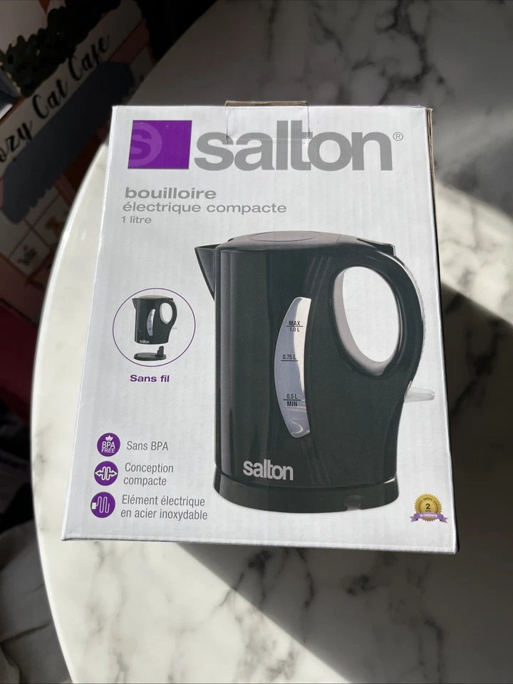 Salton Cordless Electric Jug Kettle JK1641B Auto Shut Off 1L Black BRAND NEW￼ - Image 1 of 2
