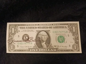 1969 C  $1 Federal Reserve Note COURTESY AUTOGRAPH Treasury - Picture 1 of 4