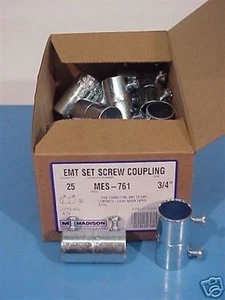 Madison Electric 3/4" EMT Set Screw Couplings (25 ea) - Picture 1 of 1