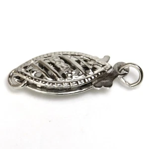 14k White Gold Pearl Filigree Jewelry Clasp for Pearls Beads of Single Strand - Picture 1 of 3
