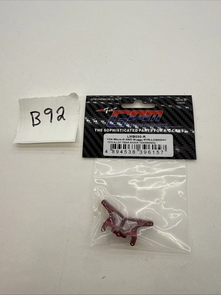 Torre de amortiguador trasero de aleación de aluminio GPM roja para Losi 1/24 Micro-B Foto 1 de 1