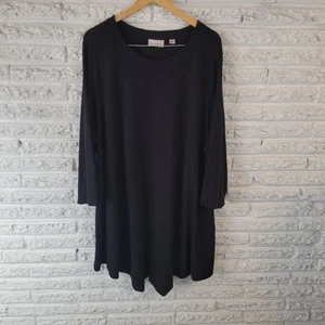 Vestido Avenue para mujer 26 28 Plus mini manga 3/4 tejido negro informal mezcla de polietileno - Imagen 1 de 11