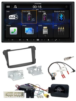 Alpine Bluetooth 2DIN Lenkrad DAB USB Autoradio für Hyundai i40 VF ab 16 schwarz - Bild 1 von 4
