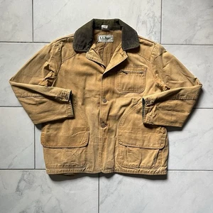 Vintage 1960 LL Bean Jagdjacke Large Canvas Herren Cord Kragen Chore - Bild 1 von 20