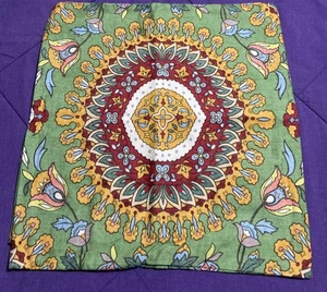 Pottery Barn Della Blumenmedaillon Kissenhülle Paisley quadratischer Reißverschluss 18" x 18"  - Bild 1 von 7