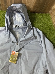 Ozark Trail Men’s Rain Jacket Light Blue Hooded Waterproof Coat NWT - Picture 1 of 7