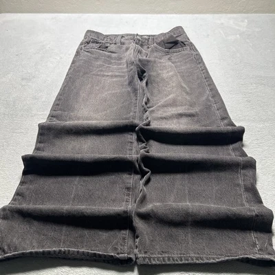 Y2K 2000s Levis Beyond Baggy Jeans SZ 14 28x26 Black Loose Hamilton Wide Leg - Image 1 of 4