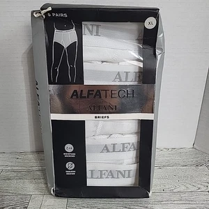 Paquete de 5 calzoncillos Alfani Alfatech XL para hombre sin etiquetas que absorben la humedad blancos en caja - Imagen 1 de 6
