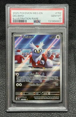 Delibird 152/132 FIRST PSA 10 - ORIGINAL POP 1 - Pokémon TCG: Mega Evolution - Image 1 of 4