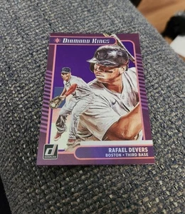 2021 Donruss Baseball Rafael Devers Diamond Kings #5 Holo Purple Red Sox Giants - Picture 1 of 2