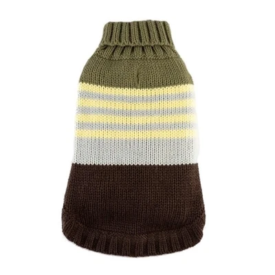 Suéter de bloque de color verde/marrón para perro Hip Doggie (X grande) Foto 1 de 3