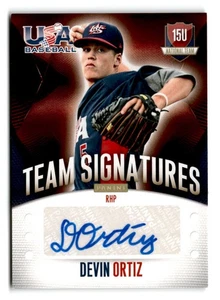 2014 Devin Ortiz Panini USA Baseball Rookie Autogramm 017/299 - San Diego Padres - Bild 1 von 2