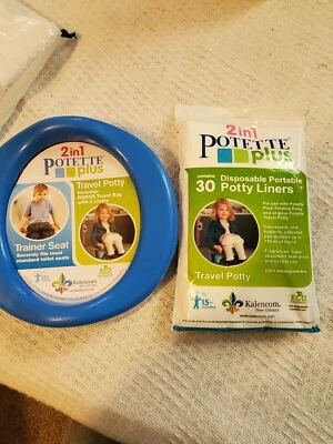 2 In 1 Potette plus Travel Potty With New Pkg Of 30 Liners camping sports home  - Image 1 of 2