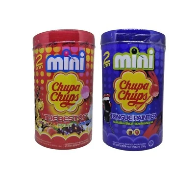 Lollipops Mini Chupa Chups Cola Fruit Creamy Flavor & Tongue Painter 300g 50 pcs - Image 1 of 3