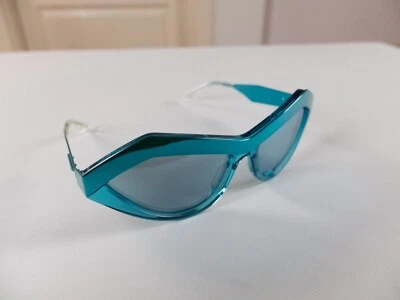 Gafas de sol BOTTEGA VENETA Original 07 azul metal y acetato cateye hechas en Japón Foto 1 de 4