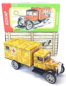 Kovap 1:32 HAWKEYE 1924 MILITARY DESERT AMBULANCE TRUCK Tin Model MIB`85 RARE! - Picture 1 of 6