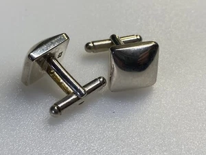 Vintage Sterling Silver Cufflinks 925 Square 11.49g - Picture 1 of 4