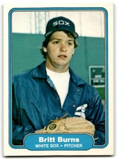 1982 Fleer Britt Burns . Chicago White Sox #339