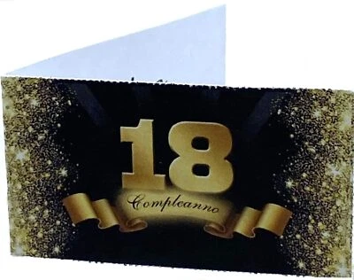 Bigliettini Bomboniera 18 Anni Diciottesimo Compleanno Stampa Personalizzata - Image 1 of 2