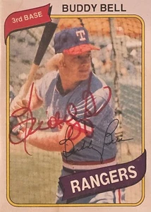 Buddy Bell 3rd Base, Rangers. Vintage Karte. Autogramm. Topps 1980.  - Bild 1 von 4