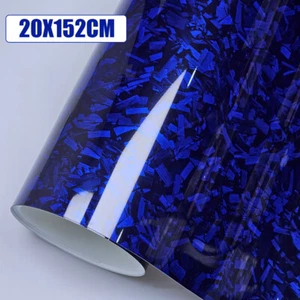 20*152cm Glossy Forged Carbon Fiber Wrapping Sticker Film Car Accessories DIY - Picture 1 of 17