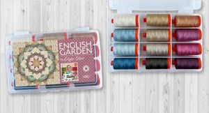 AURIFIL COLLECTION EDYTA SITAR ENGLISH GARDEN 12 LARGE SPOOLS 100% COTTON - Picture 1 of 1
