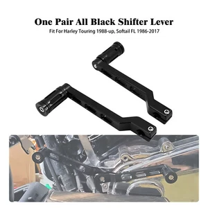 Black Shifter Peg w/ Heel Toe Shift Lever For Harley Road Electra Glide Softail - Picture 1 of 17