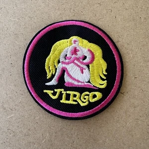 VIRGO Embroidered 3" Round Iron-on Patch ~ Retro Zodiac Sign Constellation - Picture 1 of 3