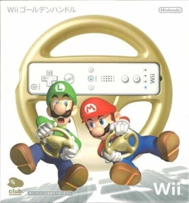 Club Nintendo Wii Remote Golden Handle Controller Rare Mario Kart Games New - Image 1 of 4