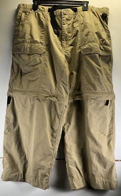 Magellan Sportswear 棉卡其色裤子可调短裤女式 XL 徒步旅行 — 第 1/4 张图片