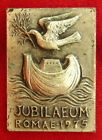Vintage 1975 Vatican Jubilee Year Pin Brooch Medal Rome Italy Noah's Ark & Dove