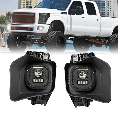 Pair For 2011-2016 Ford F-250 F-350 F-450 F-550 Super Duty LED Fog Lights Lamps - Image 1 of 4
