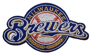 Milwaukee Brewers World Series MLB Baseball Fully Embroidered Iron On Patch - Picture 1 of 8
