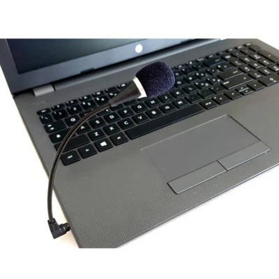 MINI 3,5MM JACK MICROFONO PC MICASTA FLESSIBILE LAPTOP DESKTOP MSN NERO bo - Immagine 1 di 4